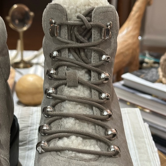 🪧 Marc Fisher Women’s Nairy Hiking Boot in Gray Suede w/Faux Shearling, Size 9.5 - Picture 9 of 16